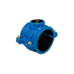 Ductile iron saddle for PVC / PE Pipe